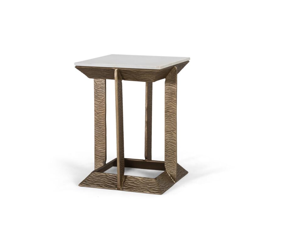 Mesa de centro en aluminio y mármol