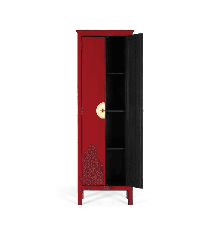Armario 2 puertas fabricado en madera de mango 2 Armario 2 puertas de madera de mango rojo - Imagen 3