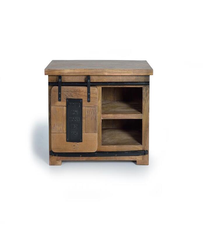 Mueble de TV Industrial con Puerta Corredera