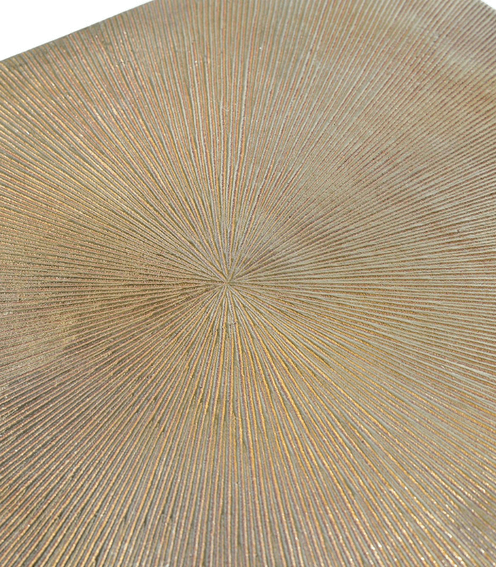 Set de 2 mesas nido con tapa de bronce y estructura de metal en negro 3 Set de 2 Mesas Nido de Bronce y Metal Negro - Imagen 3