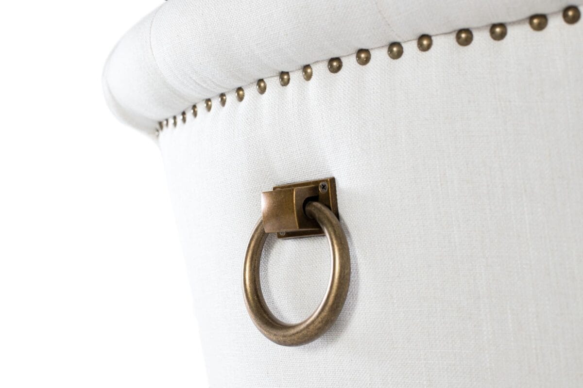 Set de 2 Sillas Tapizadas Beige Claro con Patas de Madera - Imagen 4