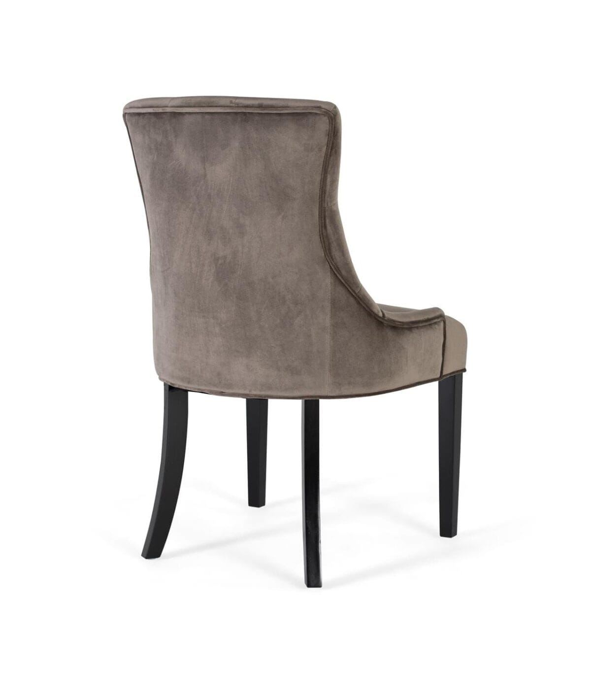 Set de 2 sillas tapizadas en tejido terciopelo color carbón - Imagen 3