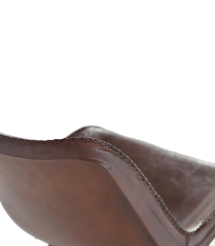 Silla Industrial Tapizada en Piel Marrón 4 Silla Industrial Tapizada en Piel Marrón - Imagen 5