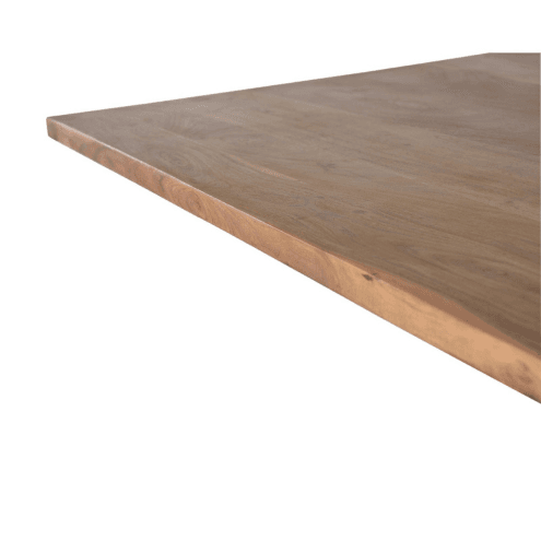 mesa de comedor en madera maciza de acacia con base de metal 5 Mesa de Comedor en Madera de Acacia con Base Metálica - Imagen 3