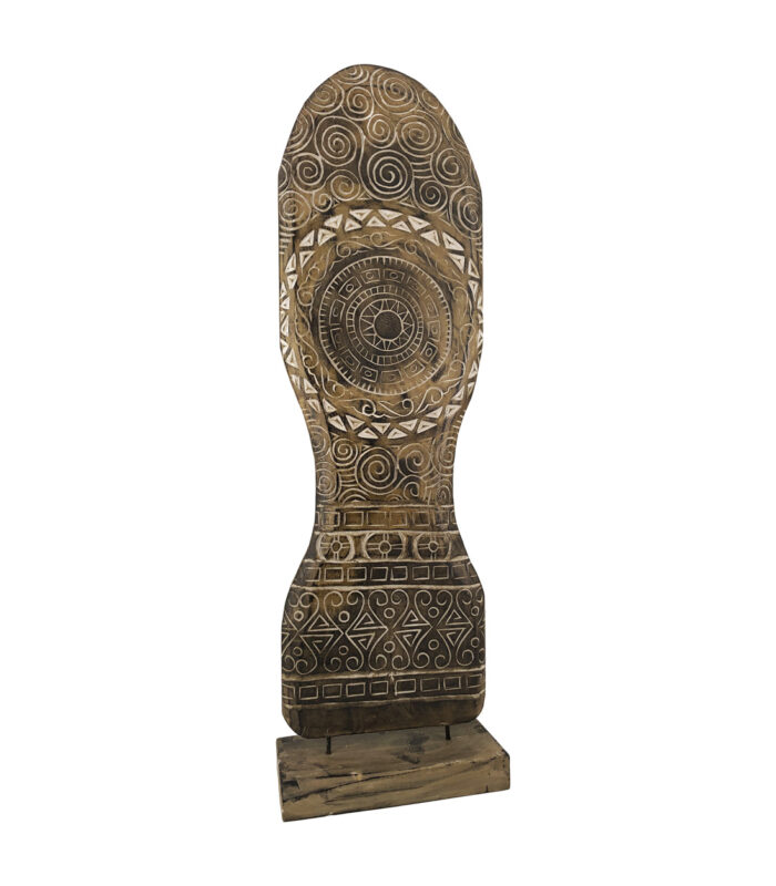 FIGURA SOL TALLADA CON PIE 36x18x120