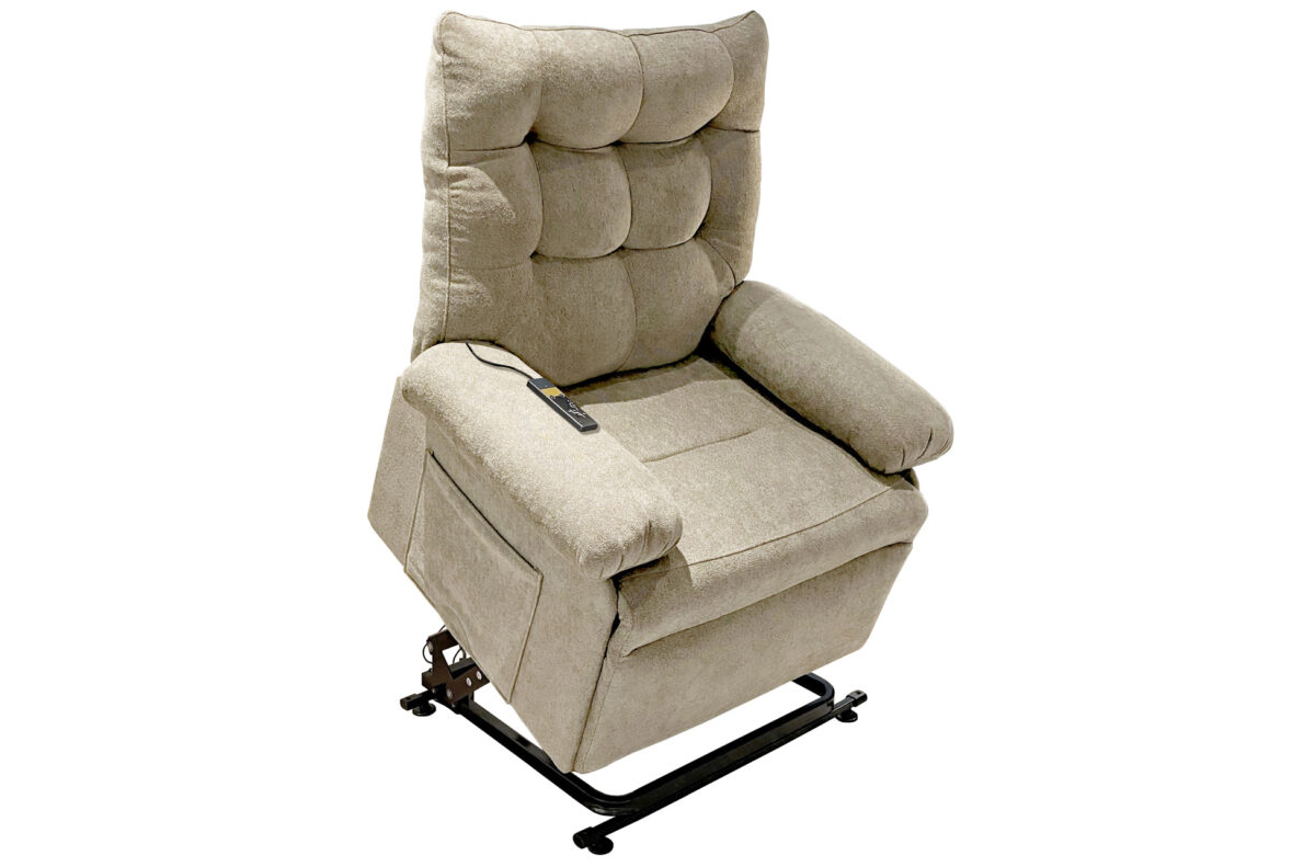 0308500024685-1-full.jpg SILLON RELAX ELEVADOR MAJOR TEJIDO BEIGE ARENA - Imagen 1