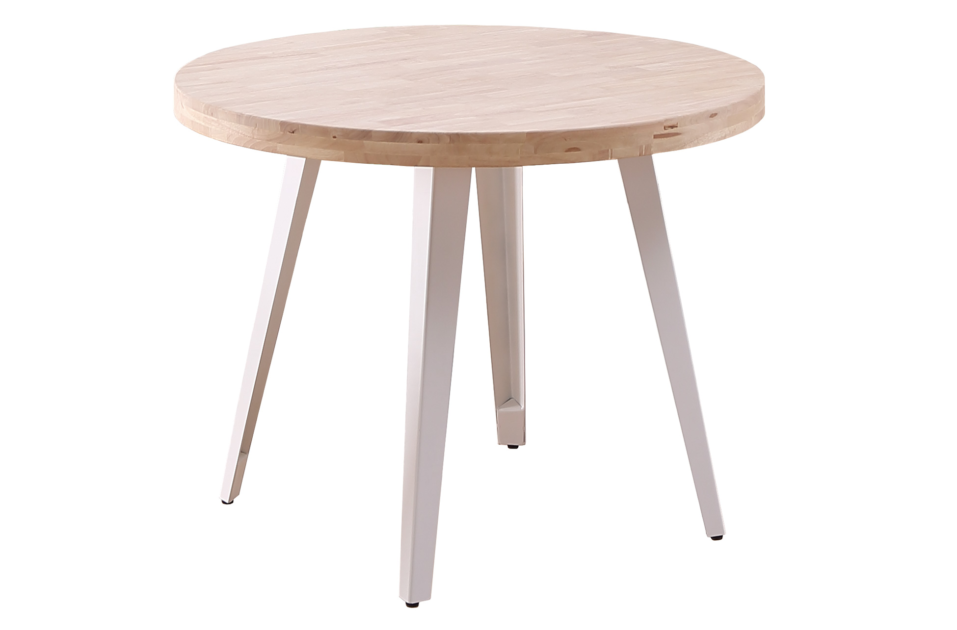0600100020011-1-full.jpg MESA COMEDOR REDONDA FIJA BERG 100 CM ROBLE NORDISH BLANCO - Imagen 1