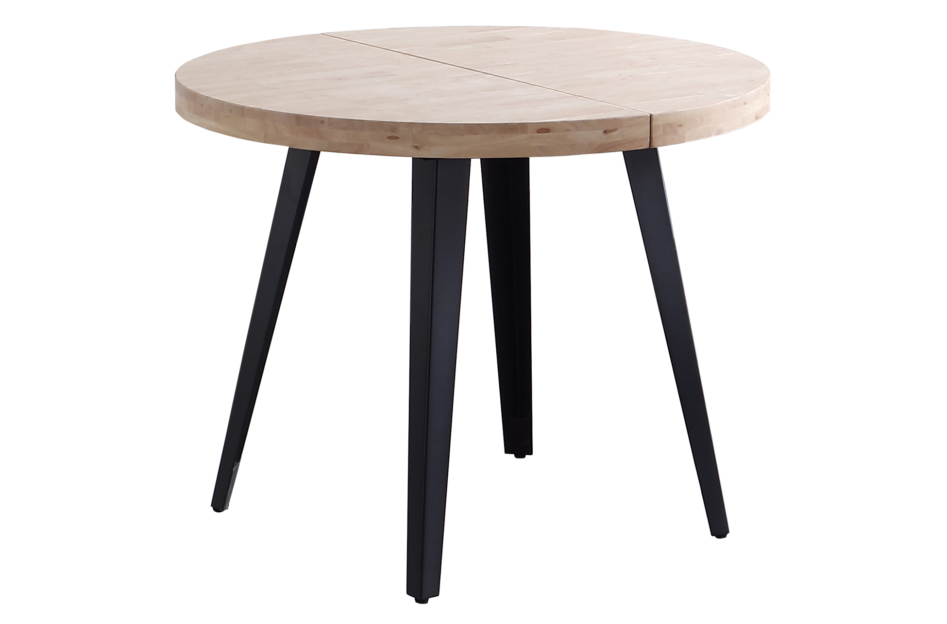 0600150020010-1-full.jpg MESA COMEDOR REDONDA EXTENSIBLE BERG 100 - 140 - 180 CM ROBLE NORDISH NEGRO - Imagen 1