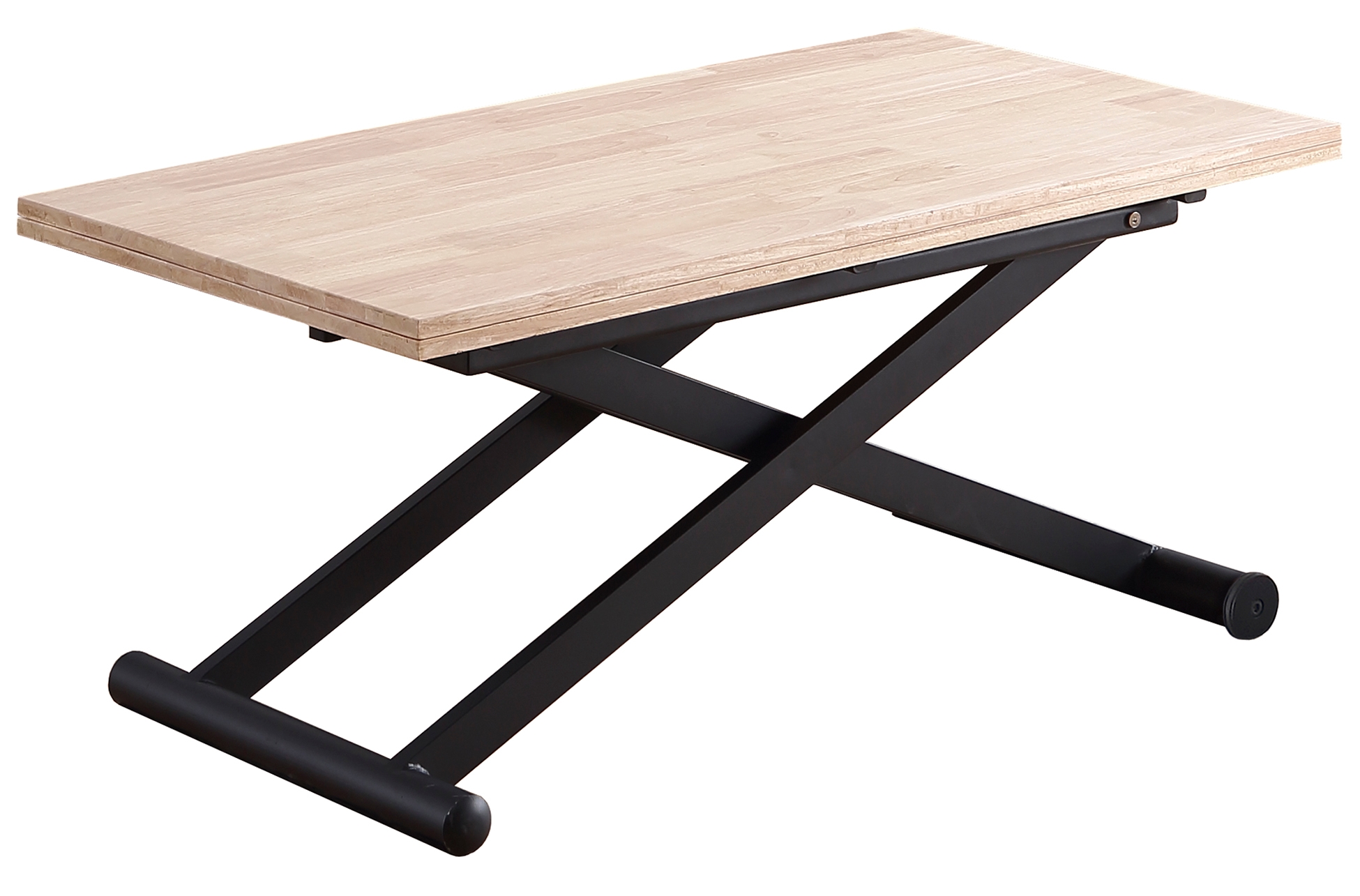 3003510020010-1-full.jpg MESA CENTRO ELEVABLE Y EXTENSIBLE NATURAL 110 x 57 CM ROBLE NORDISH NEGRO - Imagen 1