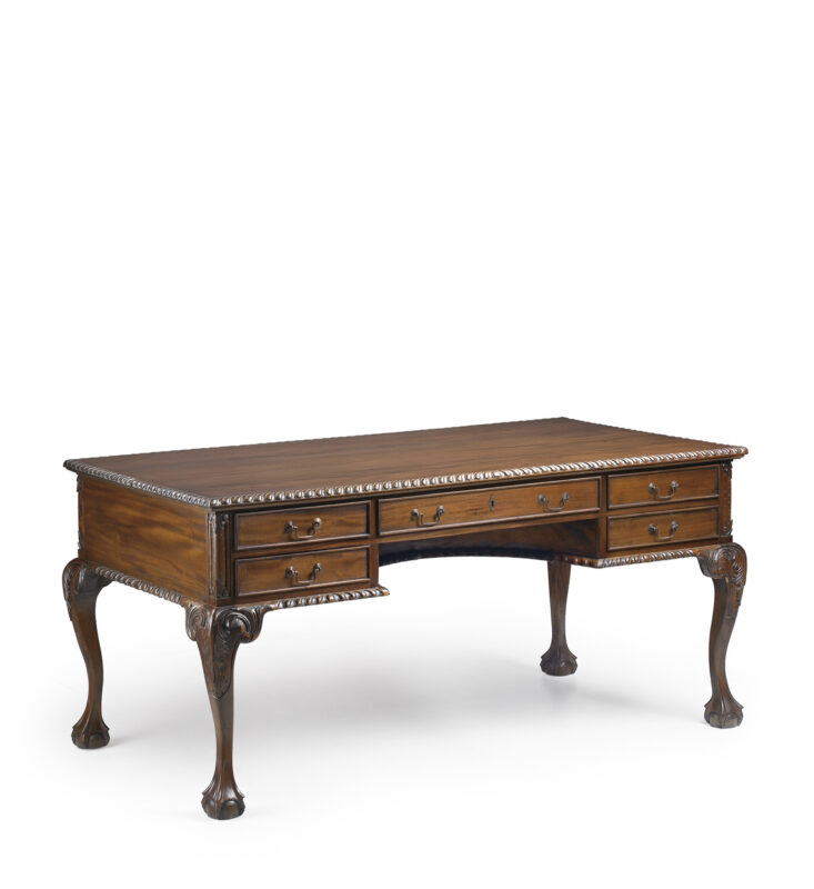 ESCRITORIO VINTAGE CHIPPENDALE 5 CAJONES 160x80x79