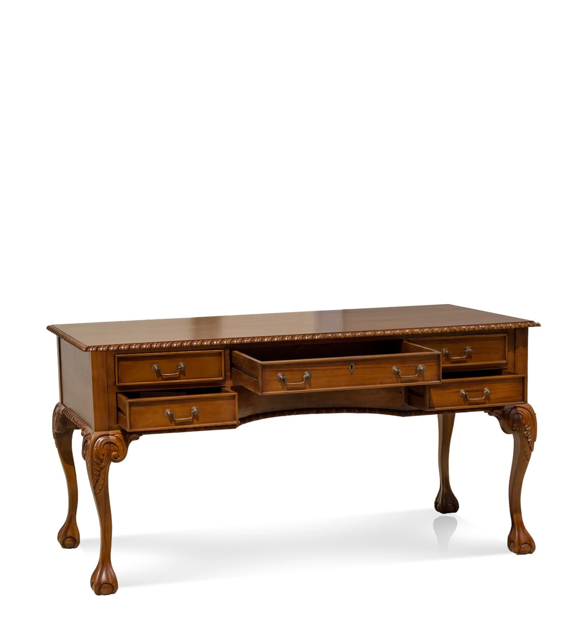 14083_1-1 ESCRITORIO VINTAGE CHIPPENDALE 5 CAJONES - Imagen 2