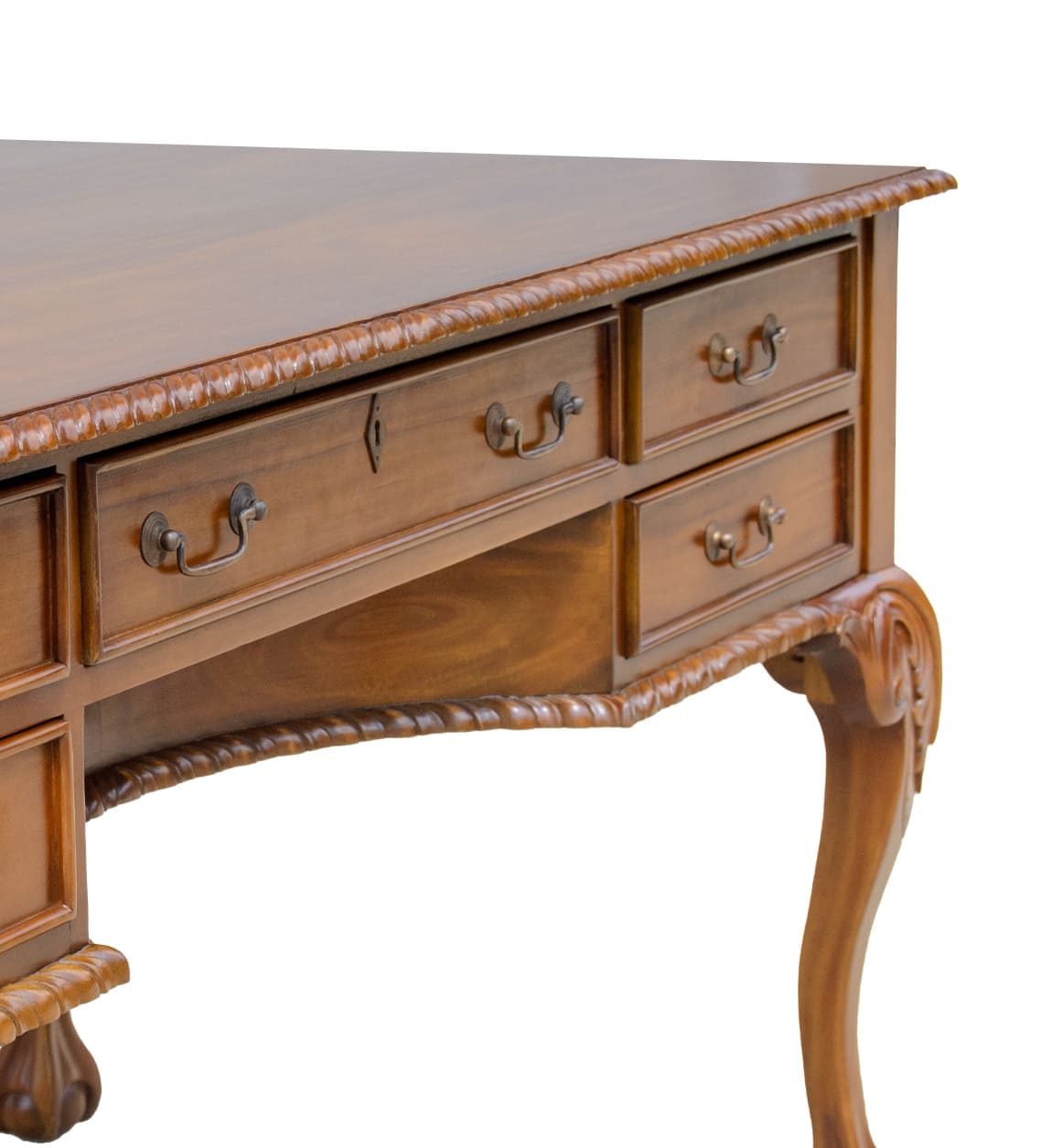 14083_2-1 ESCRITORIO VINTAGE CHIPPENDALE 5 CAJONES - Imagen 4
