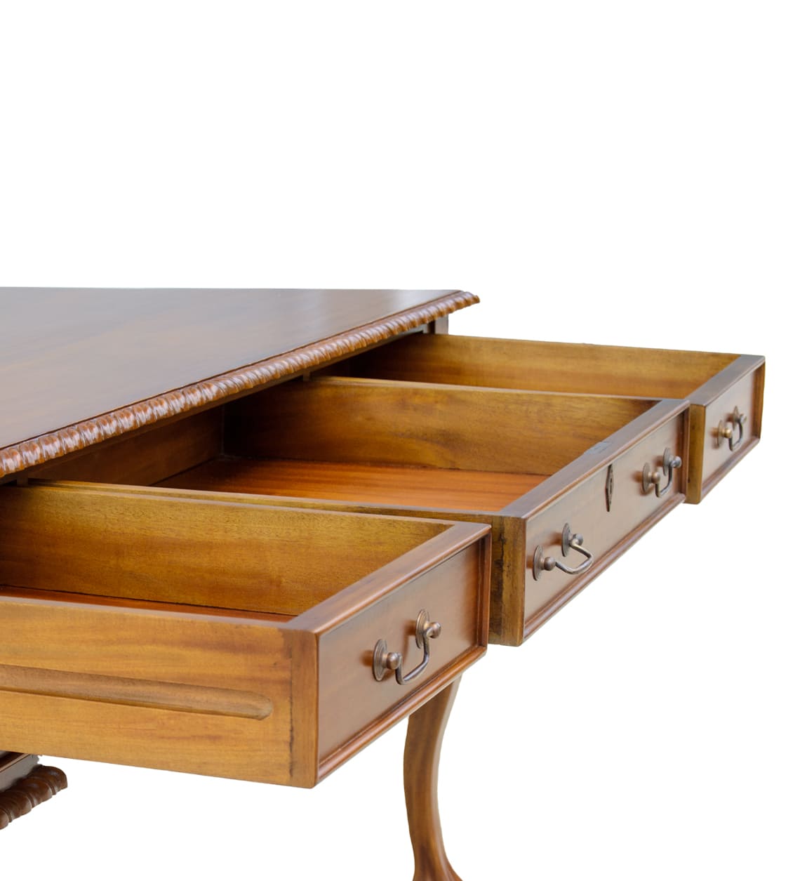 14083_5 ESCRITORIO VINTAGE CHIPPENDALE 5 CAJONES - Imagen 6