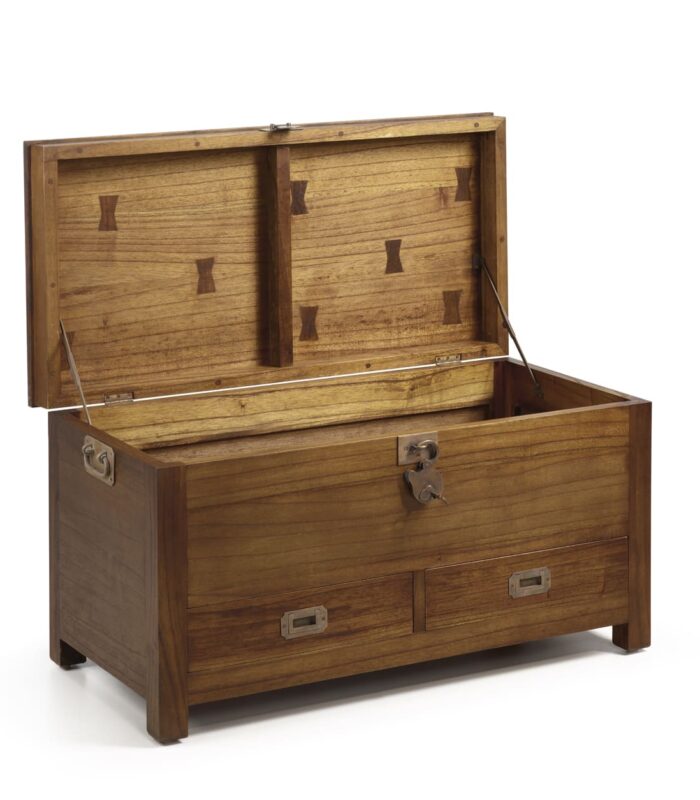 MESITA VINTAGE NEGRA 2 CAJONES 57x40x70