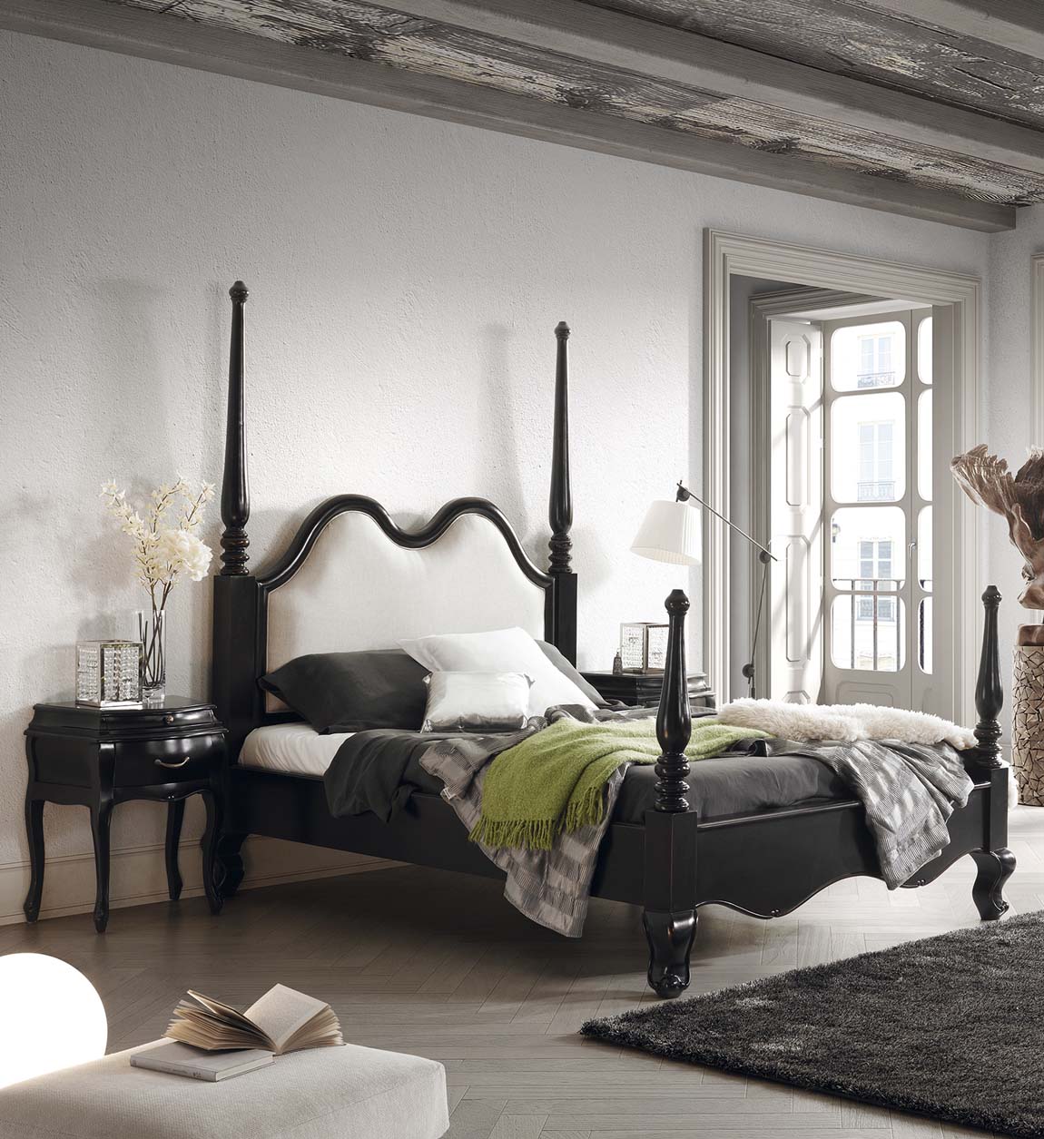 148152_3 MESITA VINTAGE NEGRA 2 CAJONES 57x40x70 - Imagen 8