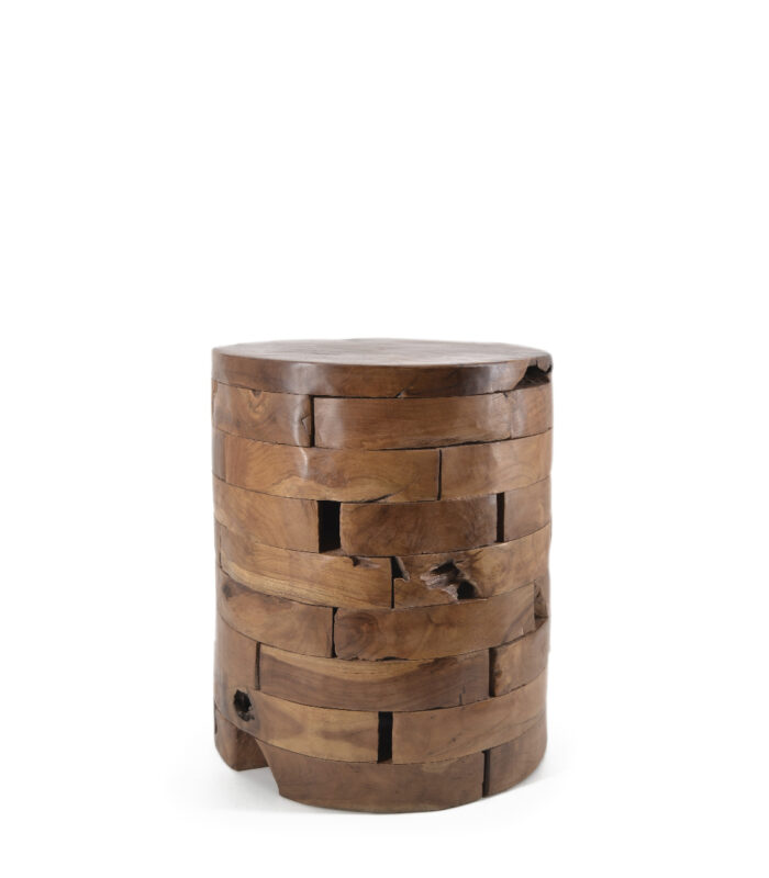 MESITA TEKA TRONCOS HORIZONTALES 35x35x45