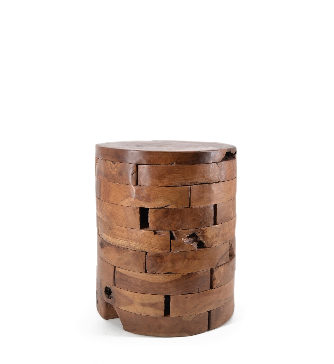 163051_0 MESITA TEKA TRONCOS HORIZONTALES 35x35x45