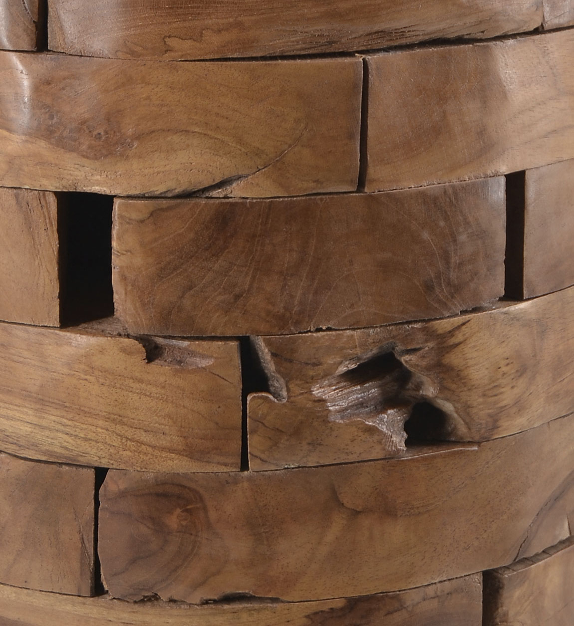 163051_1 MESITA TEKA TRONCOS HORIZONTALES 35x35x45 - Imagen 3