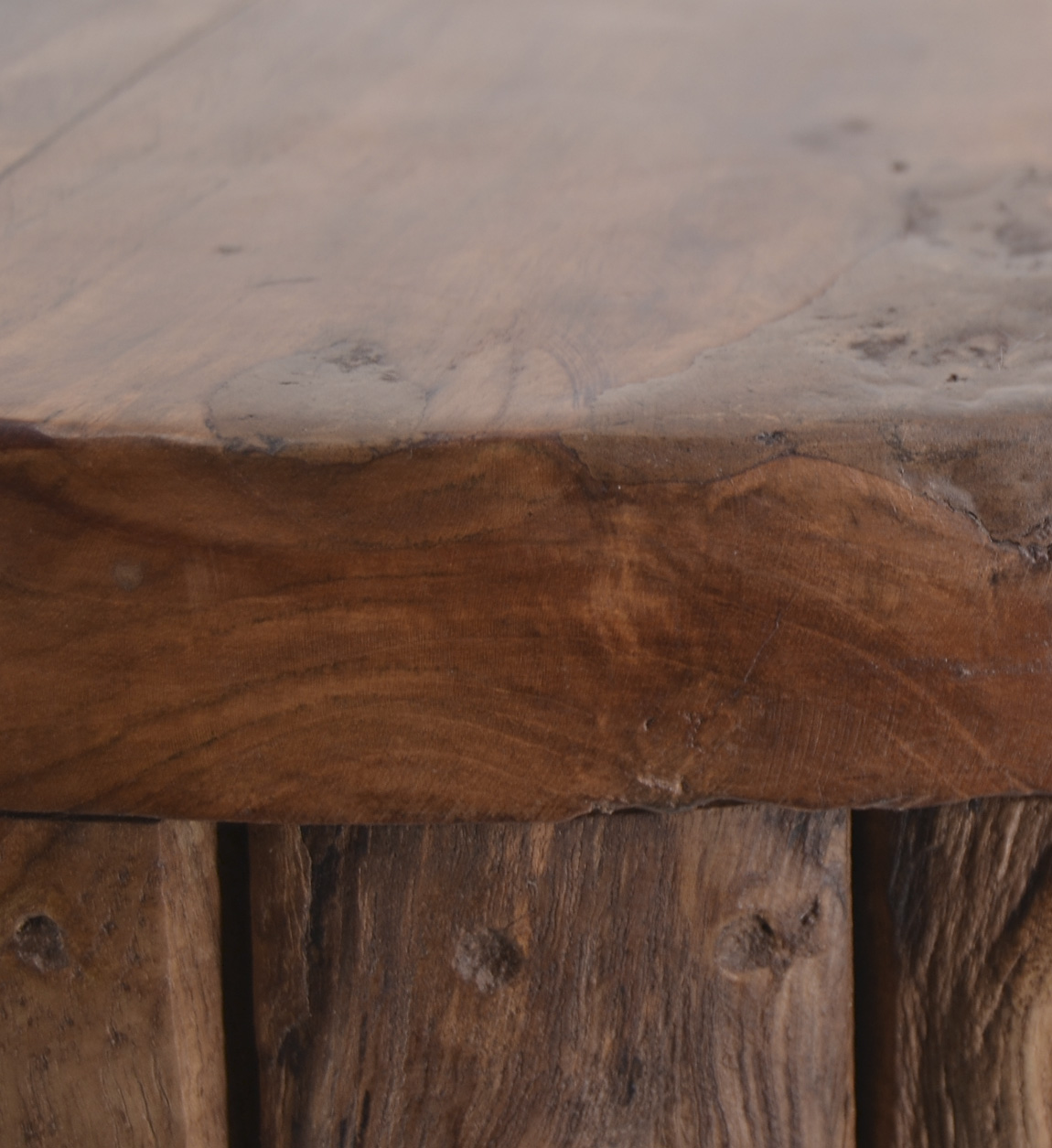 163052_3 MESITA TEKA TRONCOS VERTICALES 35x35x45 - Imagen 4