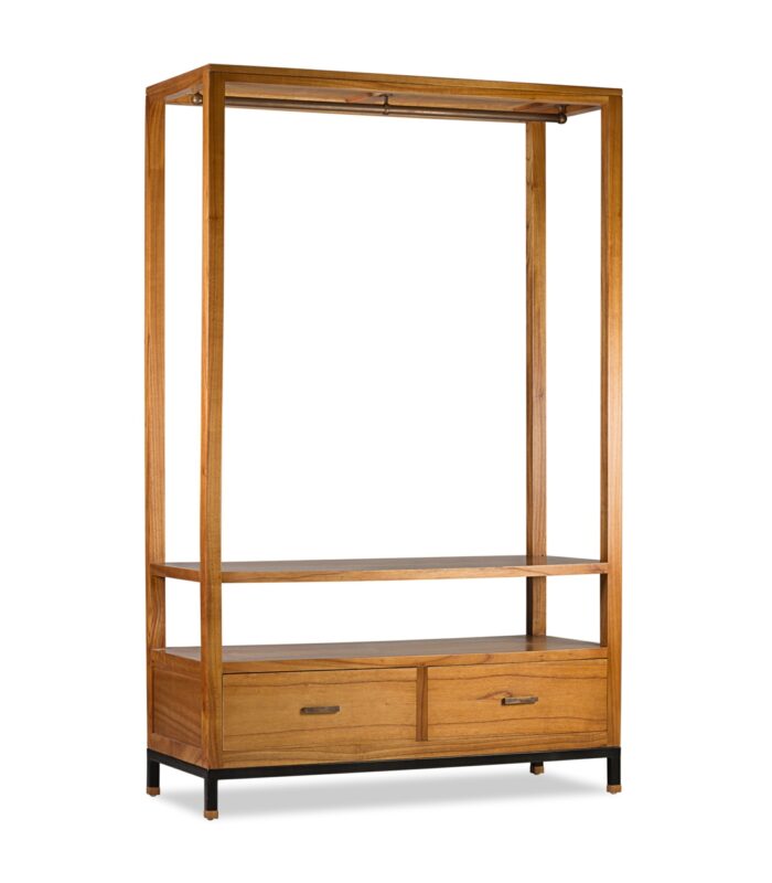 MUEBLE AUXILIAR COLGADOR MADHU 2 CAJONES 1 HUECO 120x50x190