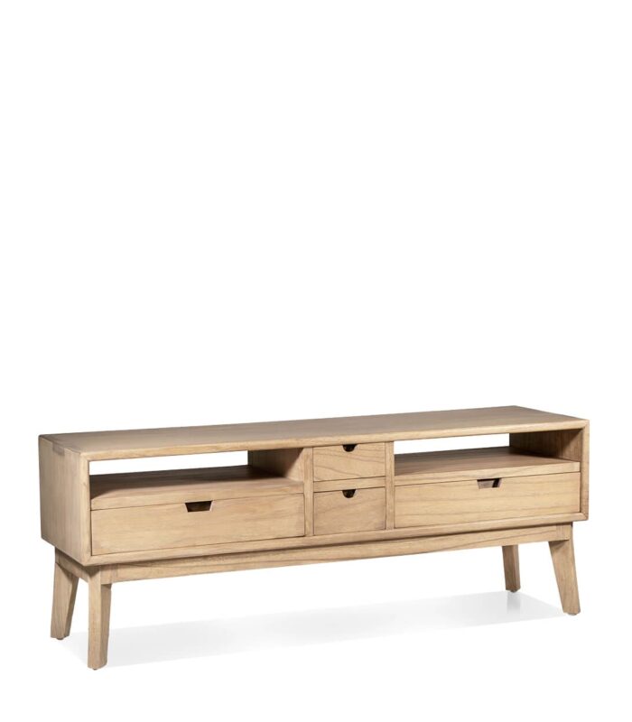MUEBLE TV SCANDI 4 CAJONES 2 HUECOS