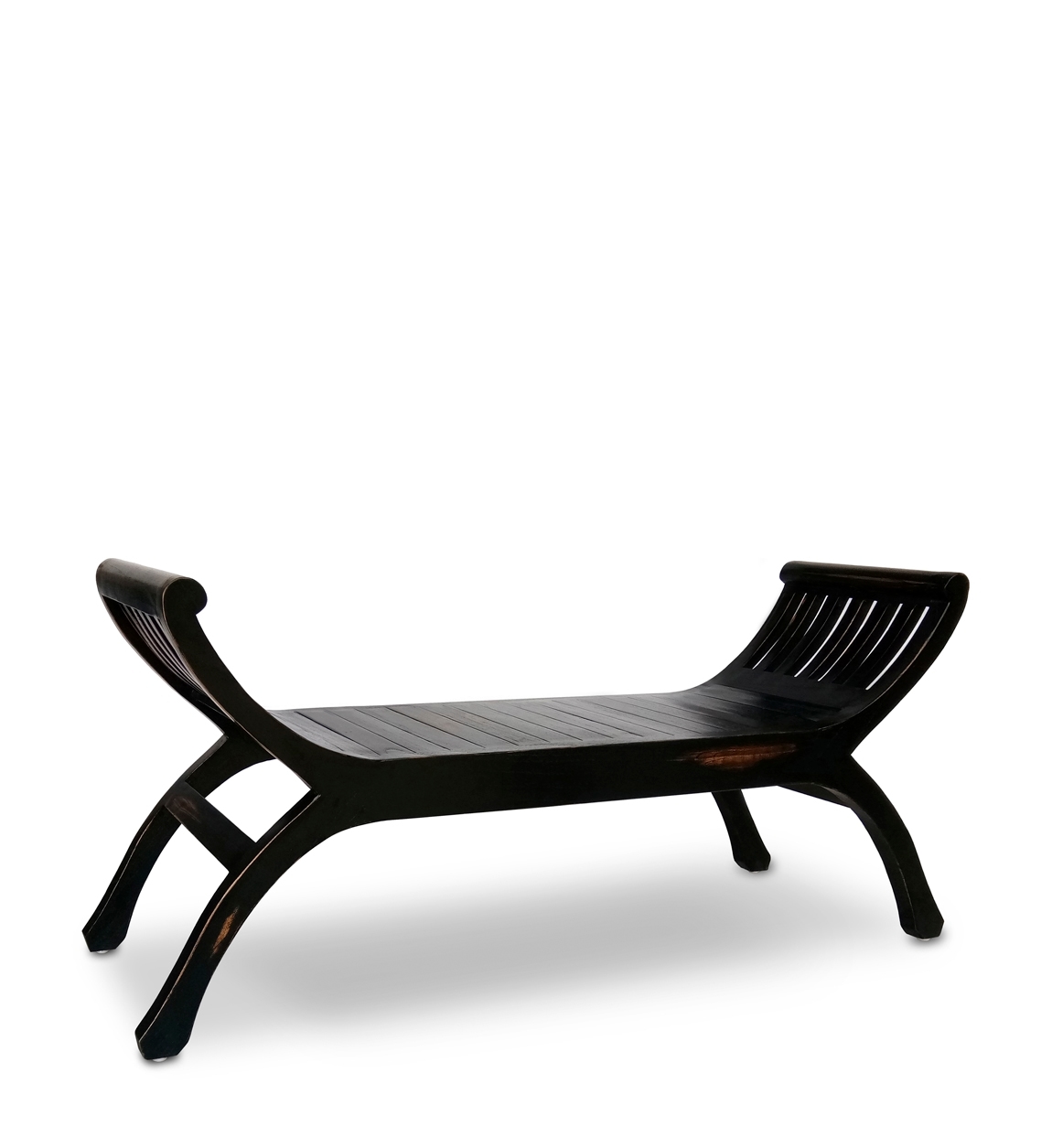 39013N_0 BANCO YUYU NEGRO 2 PLAZAS 120x37x60 - Imagen 1