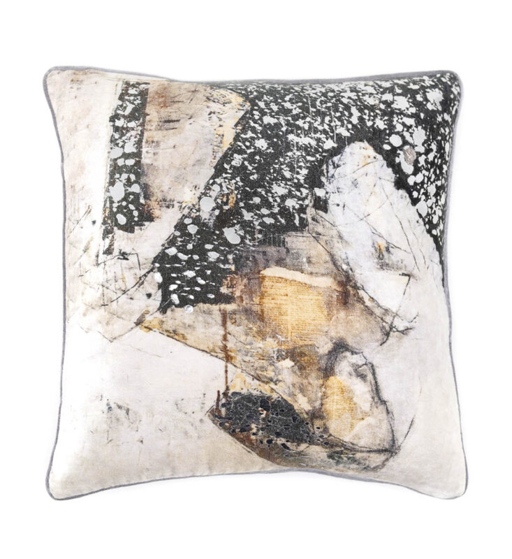 PACK 2 COJÍNES DELHI PLATEADO 45x45