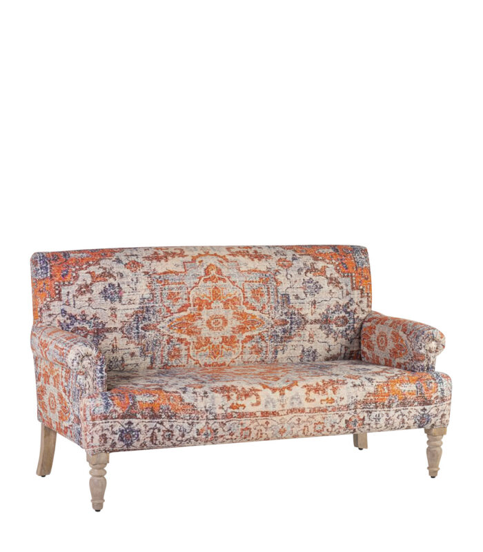 SOFÁ MARRAKECH NARANJA ESTILO ÁRABE147x76x88