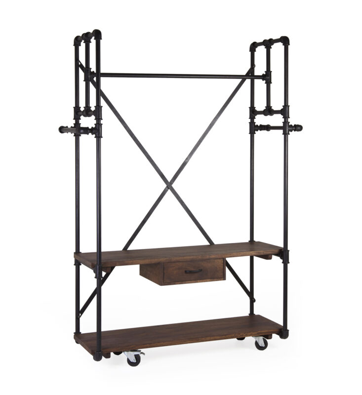 COLGADOR PIPA 1 CAJÓN 2 ESTANTES 135x55x188