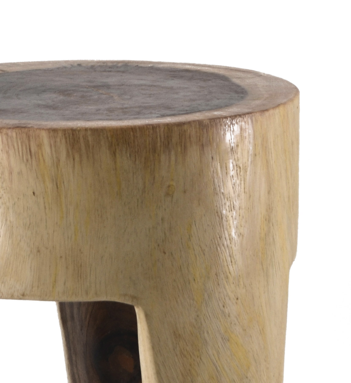 9470101_1 MESA AUXILIAR REDONDA 3 PATAS TRONCO 35x35x45 - Imagen 2